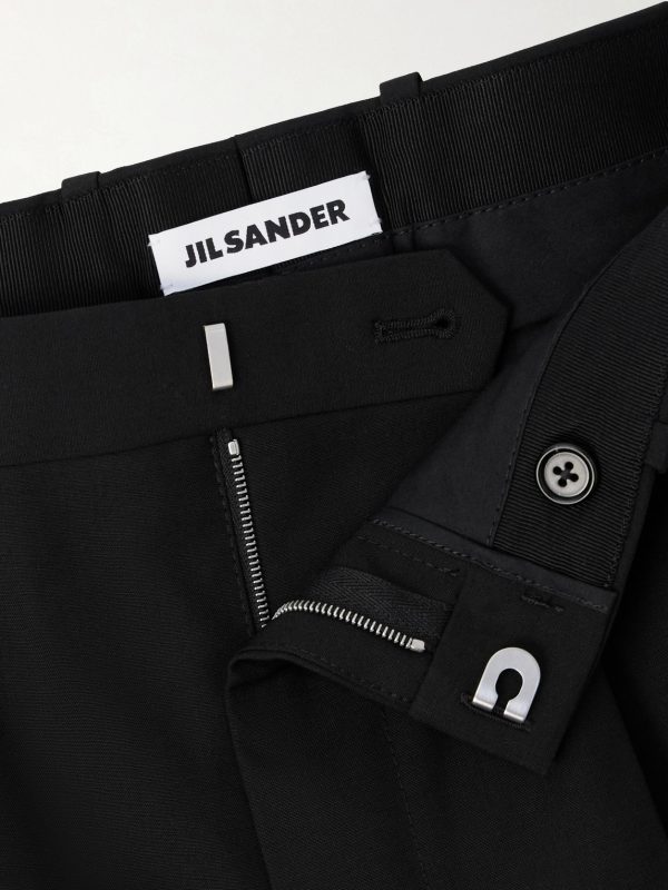 Straight-Leg Pleated Virgin Wool Trousers - E1