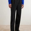 Straight-Leg Pleated Virgin Wool Trousers - FR