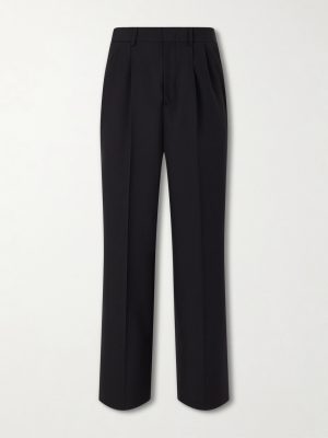 Straight-Leg Pleated Virgin Wool Trousers Straight-Leg Pleated Virgin Wool Trousers