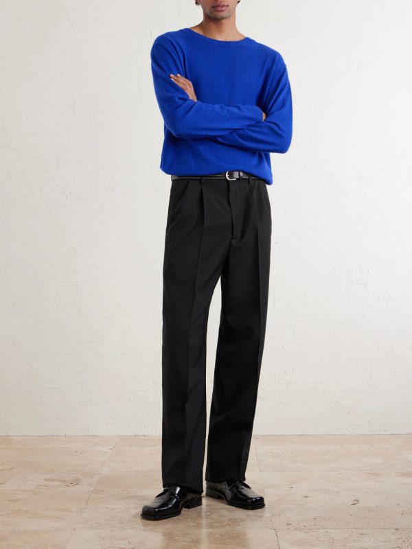 Straight-Leg Pleated Virgin Wool Trousers - OU