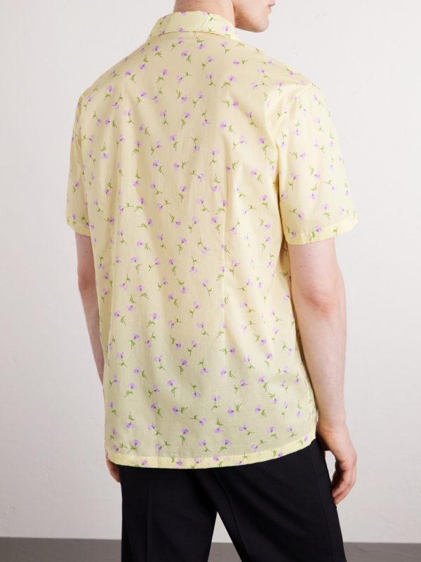 Camp-Collar Printed Cotton Shirt - BK Camp-Collar Printed Cotton Shirt - BK