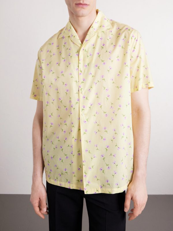 Camp-Collar Printed Cotton Shirt - FR Camp-Collar Printed Cotton Shirt - FR