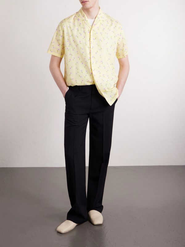 Camp-Collar Printed Cotton Shirt - OU Camp-Collar Printed Cotton Shirt - OU