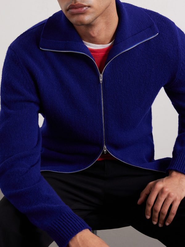 Zip-Up Wool- Blend Sweater - CU