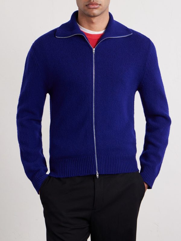Zip-Up Wool- Blend Sweater - FR