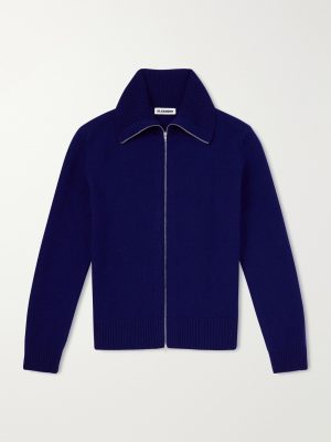 Zip-Up Wool- Blend Sweater Zip-Up Wool- Blend Sweater
