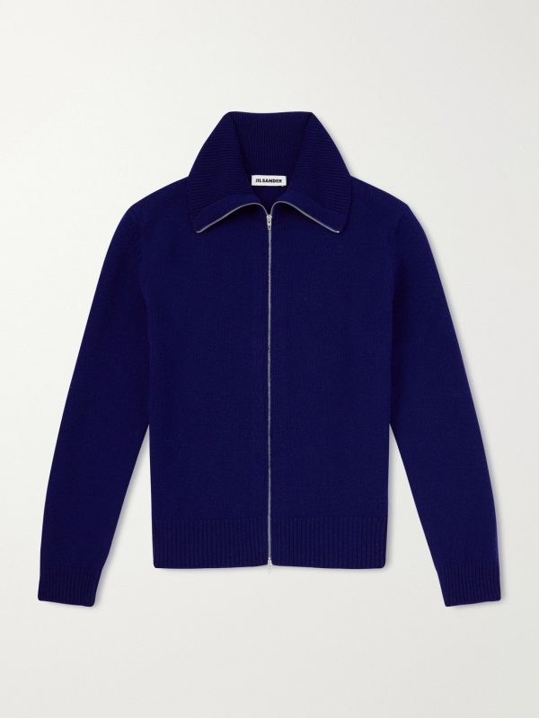Zip-Up Wool- Blend Sweater