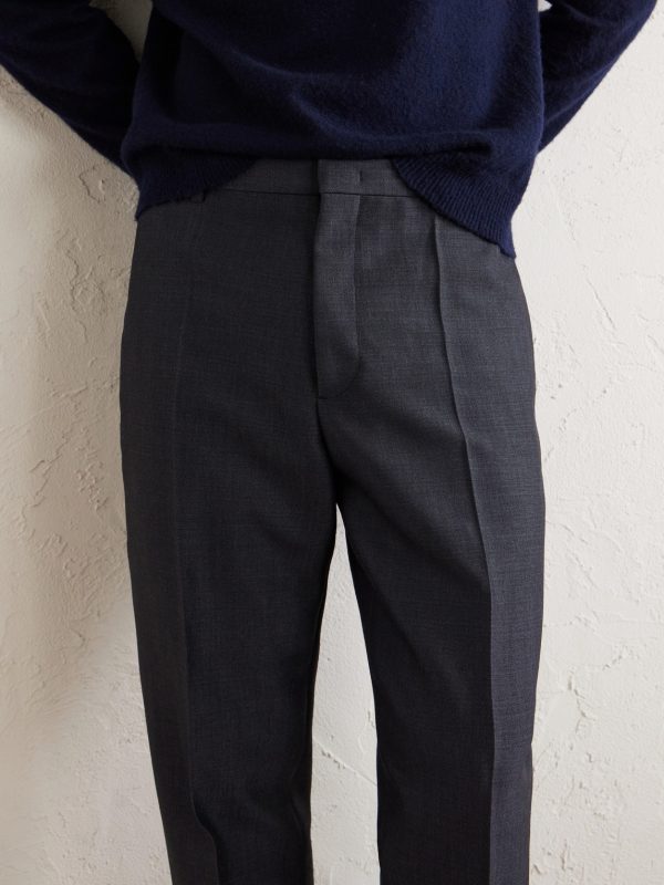 Straight-Leg Wool and Mohair-Blend Trousers - CU Straight-Leg Wool and Mohair-Blend Trousers - CU