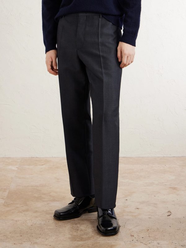 Straight-Leg Wool and Mohair-Blend Trousers - FR Straight-Leg Wool and Mohair-Blend Trousers - FR