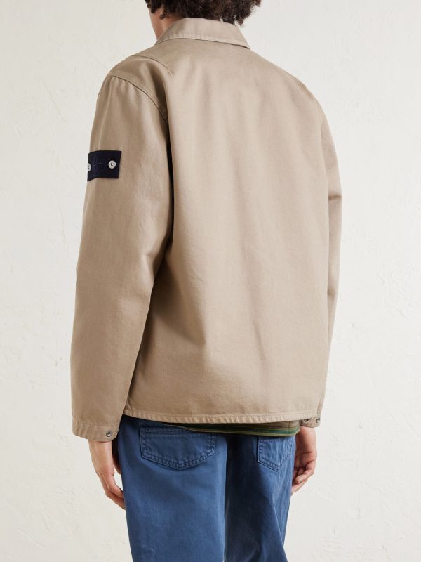 STONE ISLAND DENIM Denim Logo-Appliquéd Denim Overshirt - BK STONE ISLAND DENIM Denim Logo-Appliquéd Denim Overshirt - BK