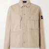 STONE ISLAND DENIM Denim Logo-Appliquéd Denim Overshirt STONE ISLAND DENIM Denim Logo-Appliquéd Denim Overshirt