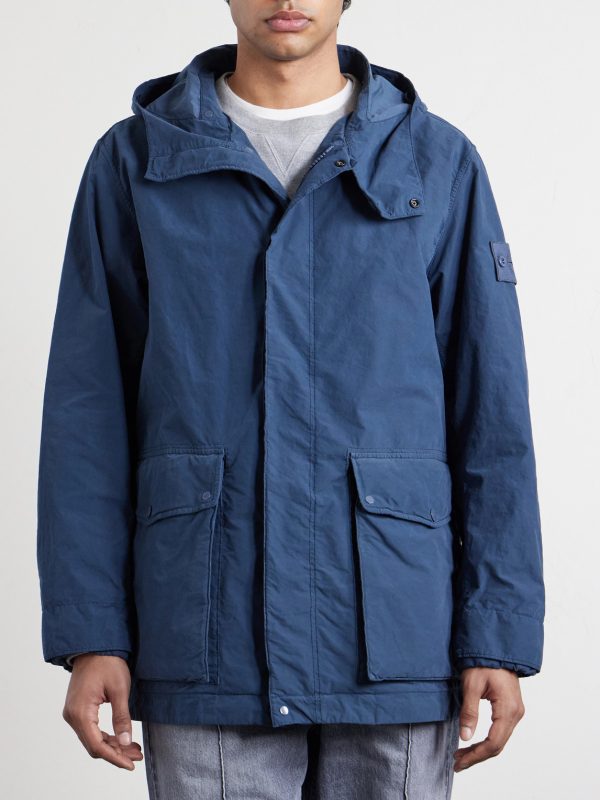 STONE ISLAND GHOST David Garment-Dyed Canvas Hooded Parka - FR STONE ISLAND GHOST David Garment-Dyed Canvas Hooded Parka - FR