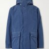 STONE ISLAND GHOST David Garment-Dyed Canvas Hooded Parka STONE ISLAND GHOST David Garment-Dyed Canvas Hooded Parka