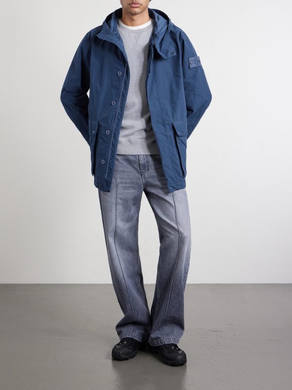 STONE ISLAND GHOST David Garment-Dyed Canvas Hooded Parka - OU STONE ISLAND GHOST David Garment-Dyed Canvas Hooded Parka - OU