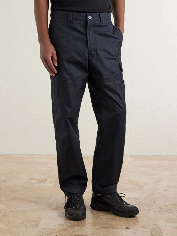 STONE ISLAND GHOST Straight-Leg Logo-Appliquéd Cotton-Canvas Cargo Trousers - FR STONE ISLAND GHOST Straight-Leg Logo-Appliquéd Cotton-Canvas Cargo Trousers - FR