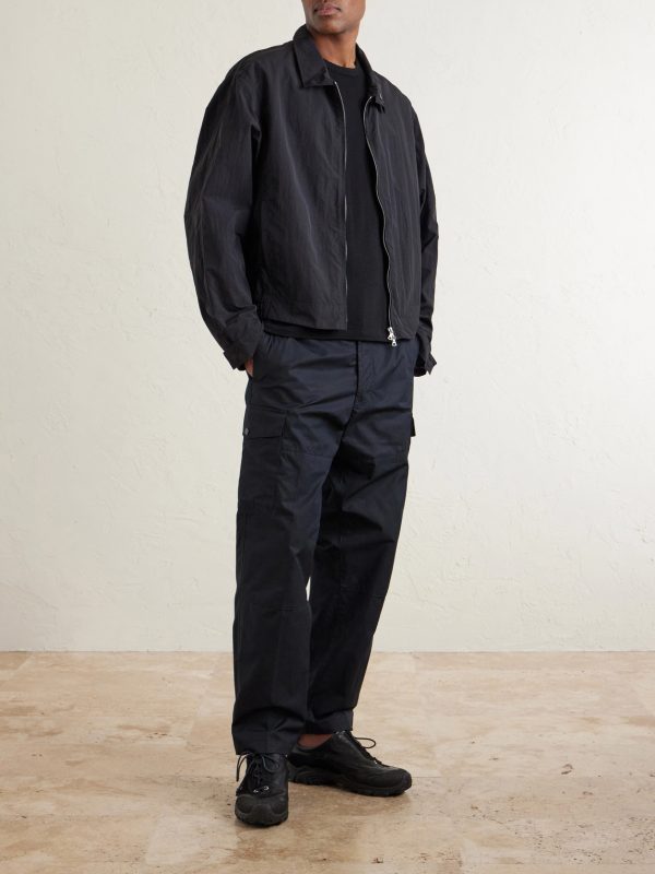 STONE ISLAND GHOST Straight-Leg Logo-Appliquéd Cotton-Canvas Cargo Trousers - OU STONE ISLAND GHOST Straight-Leg Logo-Appliquéd Cotton-Canvas Cargo Trousers - OU