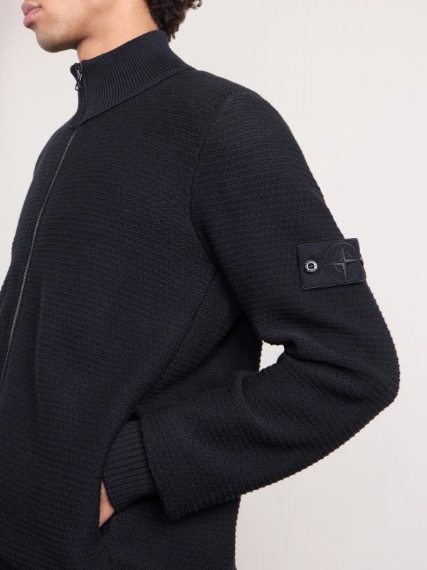 STONE ISLAND GHOST Cotton and Cashmere-Blend Zip-Up Cardigan - CU