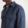STONE ISLAND GHOST Garment-Dyed Cotton and Linen-Canvas Overshirt - CU STONE ISLAND GHOST Garment-Dyed Cotton and Linen-Canvas Overshirt - CU
