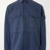 STONE ISLAND GHOST Garment-Dyed Cotton and Linen-Canvas Overshirt STONE ISLAND GHOST Garment-Dyed Cotton and Linen-Canvas Overshirt
