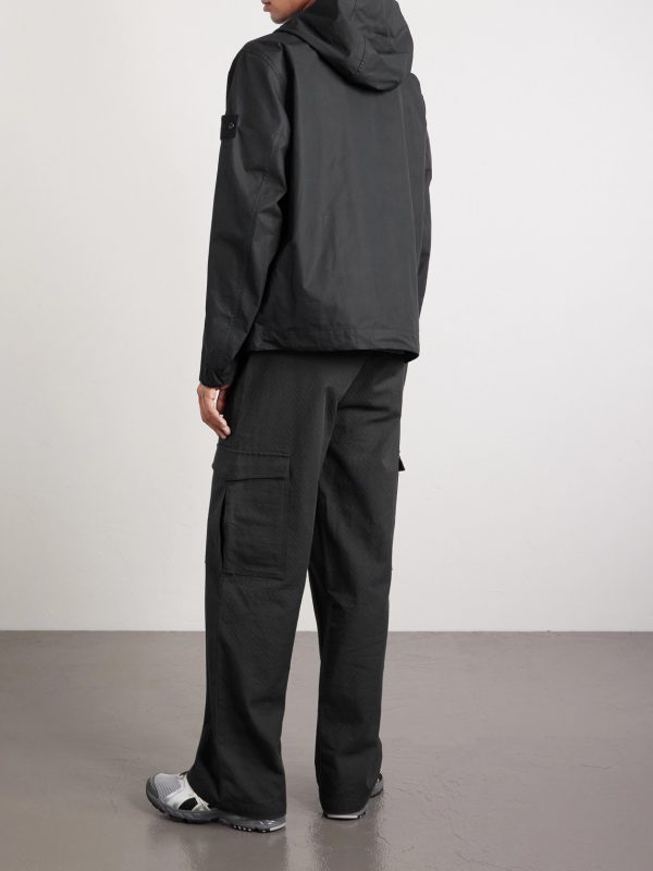 STONE ISLAND GHOST Cotton Hooded Parka - BK