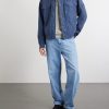 STONE ISLAND GHOST Linen-Blend Trucker Jacket - OU STONE ISLAND GHOST Linen-Blend Trucker Jacket - OU