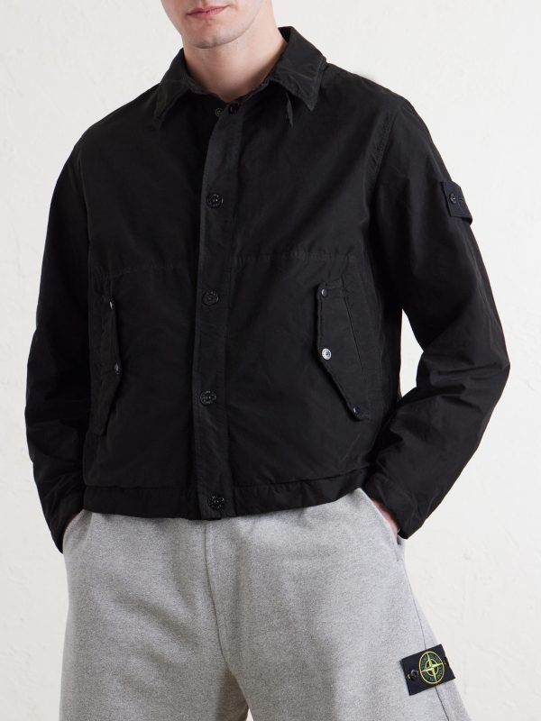 STONE ISLAND GHOST David Garment-Dyed Canvas Jacket - FR STONE ISLAND GHOST David Garment-Dyed Canvas Jacket - FR