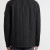 STONE ISLAND GHOST Appliquéd Padded Cotton and Linen-Blend Primaloft® Overshirt - BK STONE ISLAND GHOST Appliquéd Padded Cotton and Linen-Blend Primaloft® Overshirt - BK