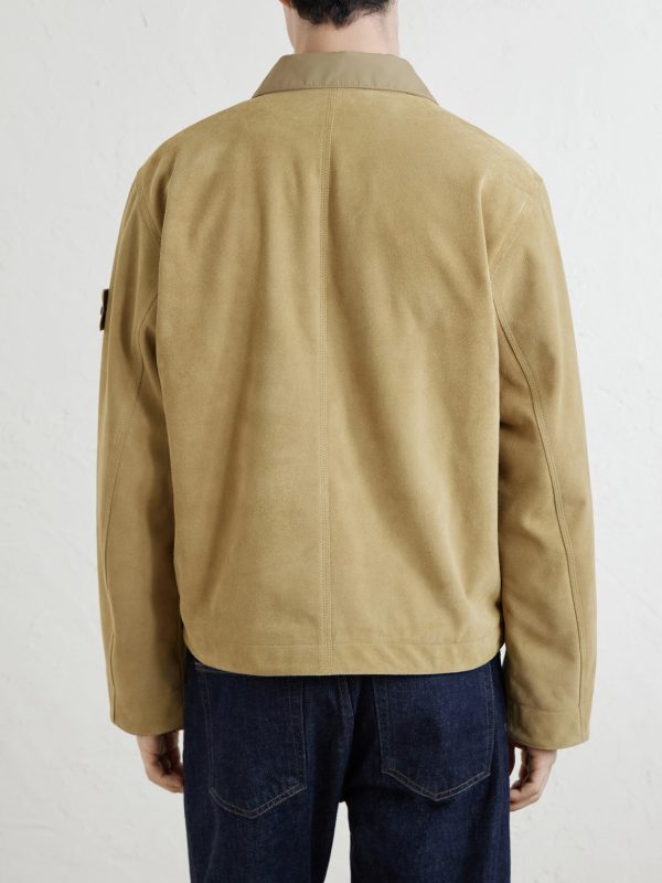 STONE ISLAND GHOST Split-Leather Jacket - BK STONE ISLAND GHOST Split-Leather Jacket - BK