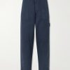 STONE ISLAND GHOST Straight-Leg Cotton and Linen-Blend Trousers STONE ISLAND GHOST Straight-Leg Cotton and Linen-Blend Trousers