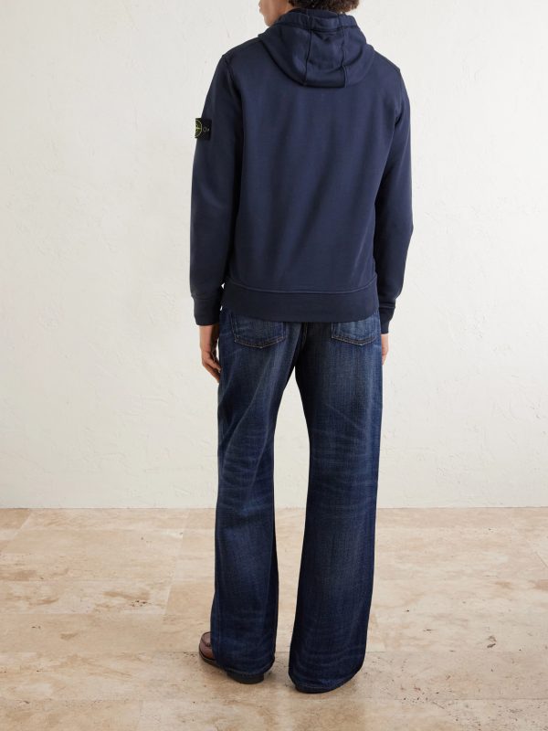 Logo-Appliquéd Organic Cotton-Jersey Hoodie - BK Logo-Appliquéd Organic Cotton-Jersey Hoodie - BK
