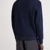 Waffle-Knit Organic Cotton Fleece Sweatshirt - BK Waffle-Knit Organic Cotton Fleece Sweatshirt - BK