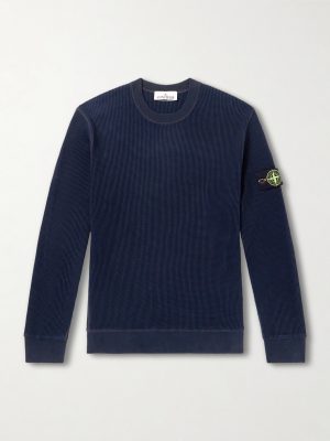 Waffle-Knit Organic Cotton Fleece Sweatshirt Waffle-Knit Organic Cotton Fleece Sweatshirt