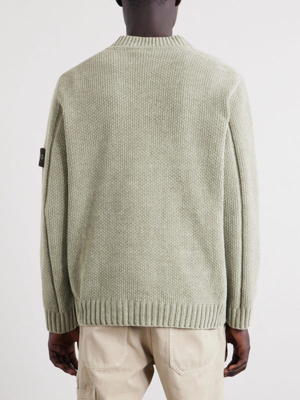 Cotton-Chenille Mock-Neck Sweater - BK Cotton-Chenille Mock-Neck Sweater - BK