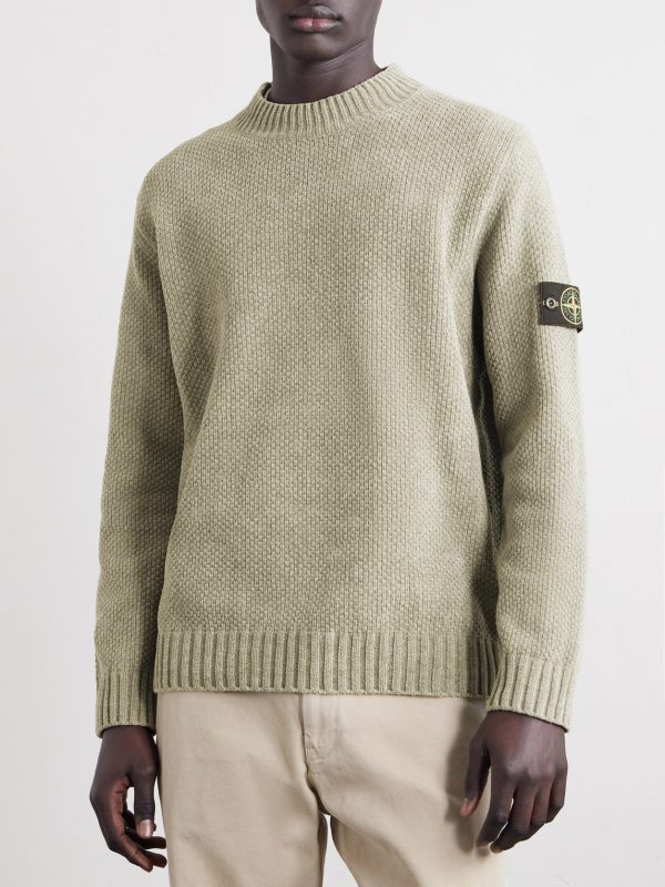 Cotton-Chenille Mock-Neck Sweater - FR Cotton-Chenille Mock-Neck Sweater - FR