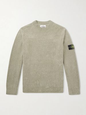 Cotton-Chenille Mock-Neck Sweater