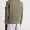 Waffle-Knit Organic Cotton Fleece Sweater - BK Waffle-Knit Organic Cotton Fleece Sweater - BK