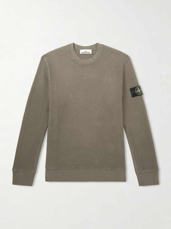 Waffle-Knit Organic Cotton Fleece Sweater Waffle-Knit Organic Cotton Fleece Sweater