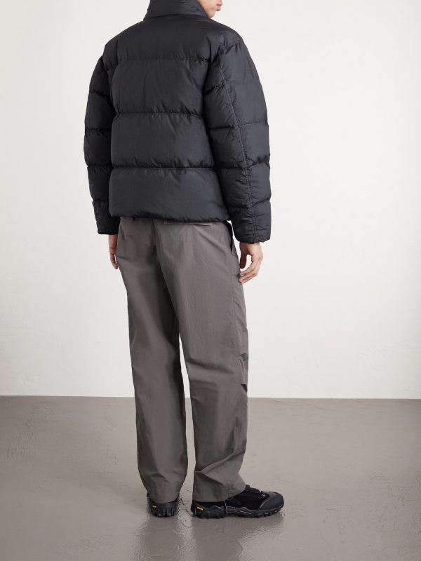 Quilted Crinkled Recycled-Nylon Down Jacket - BK