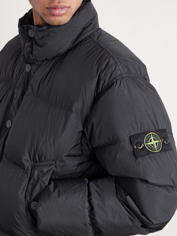 Quilted Crinkled Recycled-Nylon Down Jacket - CU