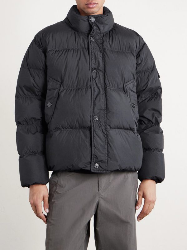 Quilted Crinkled Recycled-Nylon Down Jacket - FR