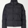 Quilted Crinkled Recycled-Nylon Down Jacket