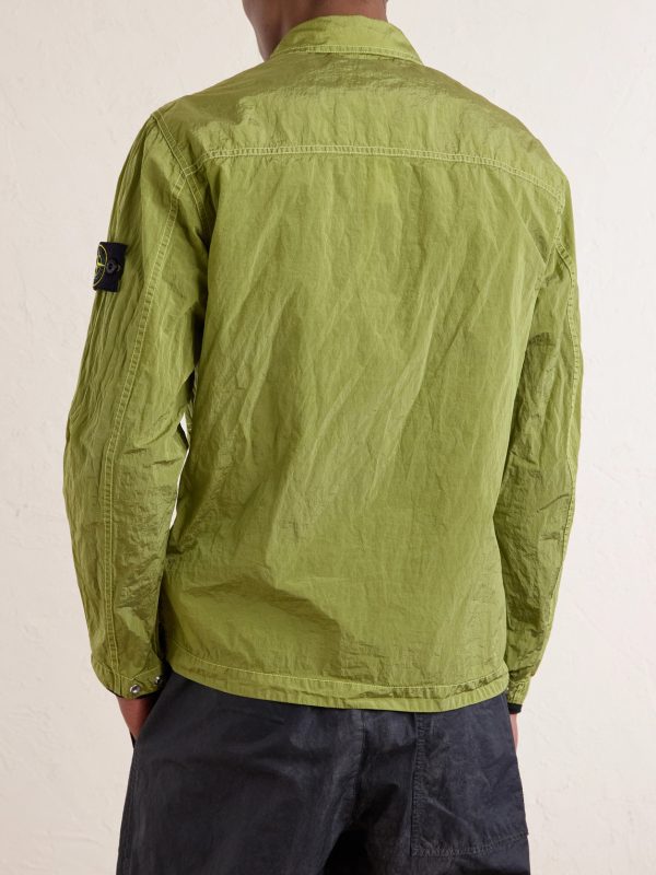 ECONYL® Nylon Metal Recycled Crinkled-Shell Overshirt - BK ECONYL® Nylon Metal Recycled Crinkled-Shell Overshirt - BK