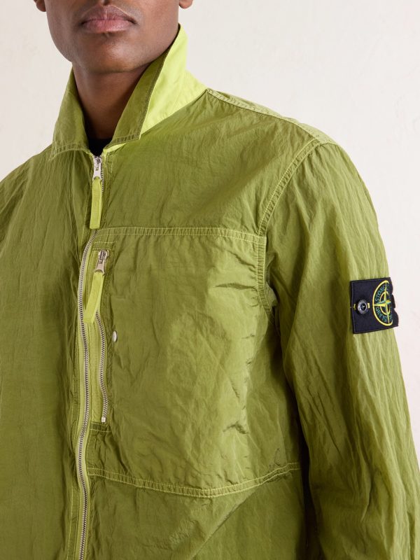 ECONYL® Nylon Metal Recycled Crinkled-Shell Overshirt - CU ECONYL® Nylon Metal Recycled Crinkled-Shell Overshirt - CU
