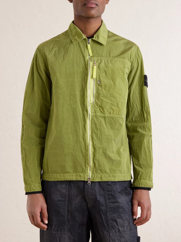 ECONYL® Nylon Metal Recycled Crinkled-Shell Overshirt - FR ECONYL® Nylon Metal Recycled Crinkled-Shell Overshirt - FR