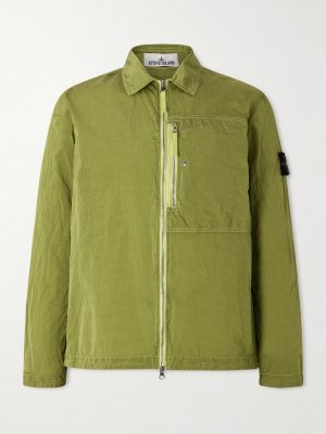 ECONYL® Nylon Metal Recycled Crinkled-Shell Overshirt ECONYL® Nylon Metal Recycled Crinkled-Shell Overshirt