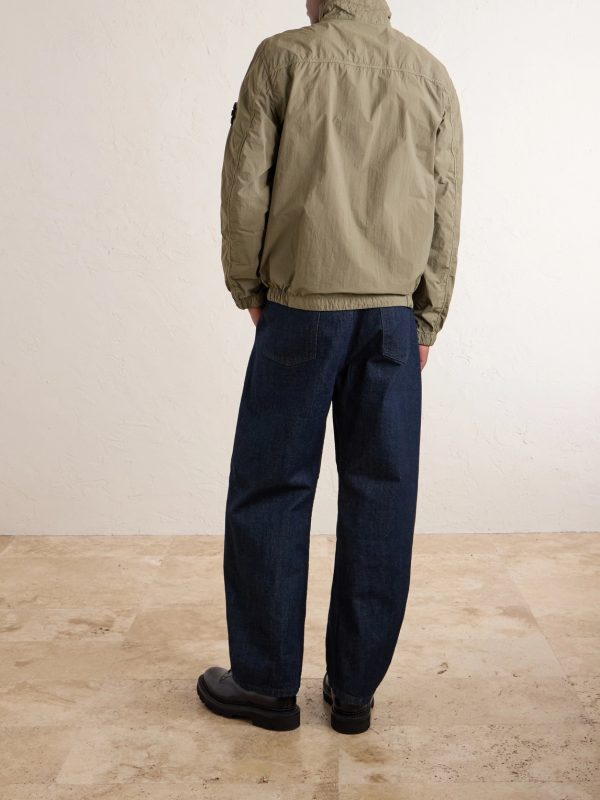 Brushed Recycled-Nylon Harrington Jacket - BK Brushed Recycled-Nylon Harrington Jacket - BK
