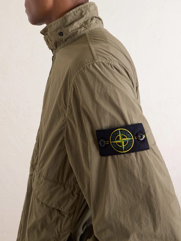Brushed Recycled-Nylon Harrington Jacket - CU Brushed Recycled-Nylon Harrington Jacket - CU