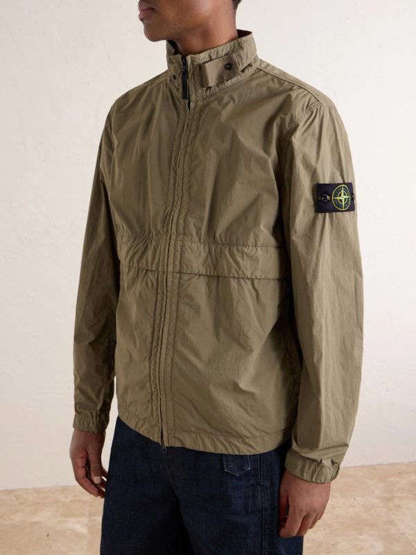 Brushed Recycled-Nylon Harrington Jacket - FR Brushed Recycled-Nylon Harrington Jacket - FR