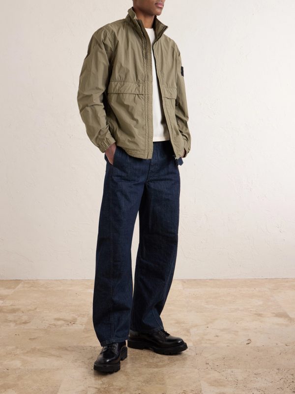 Brushed Recycled-Nylon Harrington Jacket - OU Brushed Recycled-Nylon Harrington Jacket - OU