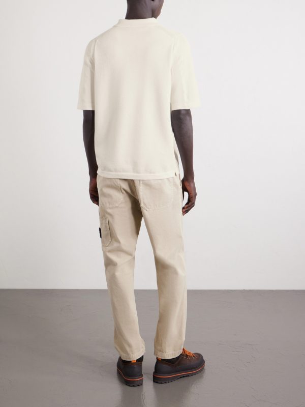Waffle-Knit Organic Cotton Polo Shirt - BK Waffle-Knit Organic Cotton Polo Shirt - BK